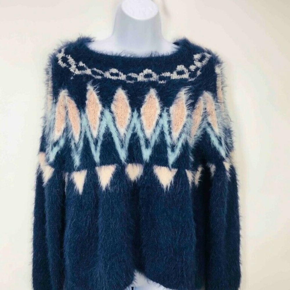 LC Lauren Conrad Womens Pullover Sweater Blue M
